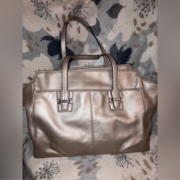 Coach Handbags - Coach Taylor Alexis Carryall Metallic Shoulder Bag